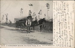 A Schooner Wagon Southern Pines, NC Postcard Postcard Postcard