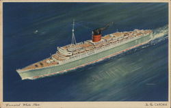 The New 'Caronia', Cunard White Star Line Cruise Ships Postcard Postcard Postcard