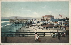 Boardwalk, Pier and Beach Postcard