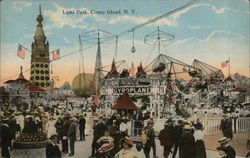 Luna Park, Coney Island Postcard