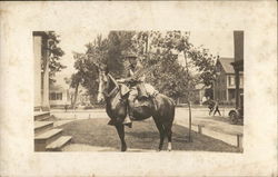 Soldier on Horseback Postcard