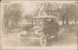 Man and Motor Car Cars Postcard Postcard Postcard