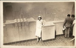 Lady in a White Suit, Observation Deck New York City, NY Postcard Postcard Postcard