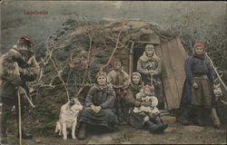 Lappefamilie Norway Postcard Postcard