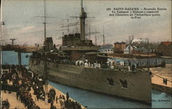 Navy Shipped Docked Postcard