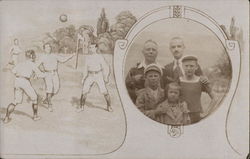 Photo of Family Next to People Playing with Ball Postcard Postcard