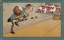 BUG CLUB Bowling Postcard