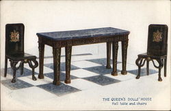 The Queen's Dolls' House - Hall Table and Chairs Postcard