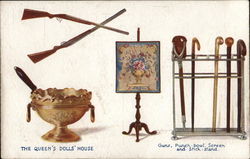 The Queen's Dolls' House - Guns, Punch-Bowl, Screen and Stick-Stand Postcard