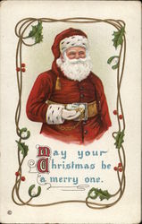 Santa - May your Christmas be a merry one. Postcard