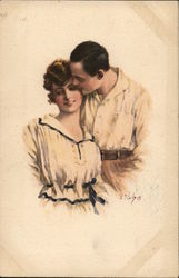 Couple Embracing, Casual Dress Postcard