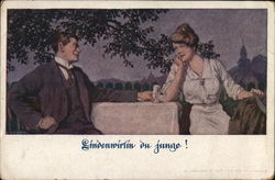 Lindenwirtin du junge! Postcard Postcard