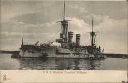 SMS Kurfurst Friedrich Wilhelm Navy Postcard Postcard