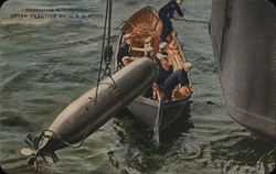 Rescuing a Torpedo After Practice by USS Utah Postcard