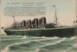 Le Havre - The Transatlantic "France" Postcard