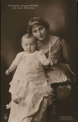 Princess August Wilhelm with her Little Son Royalty Postcard Postcard