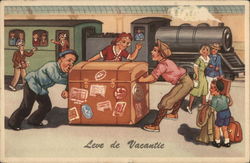 Leve de Vacantie - Long Live the Holidays Trains, Railroad Postcard Postcard