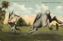 Everything on the Jump in Kansas Postcard