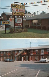 Steak House Motel and Restaurant Rocky Mount, VA Postcard Postcard Postcard