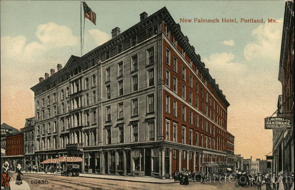 New Falmouth Hotel Portland, ME Postcard