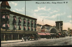 View of Surf Ave. Coney Island, NY Postcard Postcard Postcard