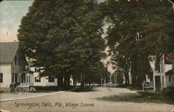 Village Scene Farmington Falls, ME Postcard Postcard Postcard