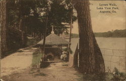 Lovers Walk, Lake View Park Augusta, GA Postcard Postcard Postcard