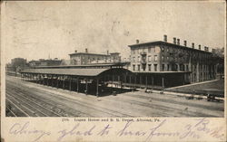 Logan House and R. R. Depot Altoona, PA Postcard Postcard Postcard