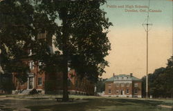 Public and High Schools Postcard