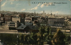 C.R.I. & P.R.R. Depot and Wholesale District Postcard