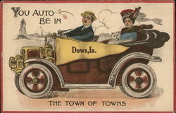 You Auto Be In the Town of Towns Postcard