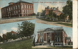 Nebraska State University Buildings Postcard