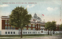 Sacramento High School, 18 to 19 K and L Sts. Postcard