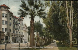 St. James' Hotel and West End of St. James Park Postcard