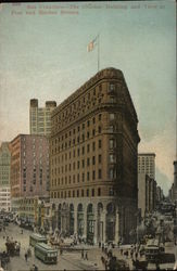 The Crocker Building and View at Post and Market Streets Postcard