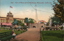 Part of Plaza and Bandstand Postcard