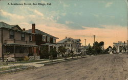 A Residence Streeet San Diego, CA Postcard Postcard Postcard