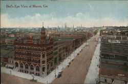 Bird's Eye View of Town Postcard