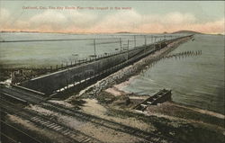 The Key Route Pier, the Longest in the World Oakland, CA Postcard Postcard Postcard