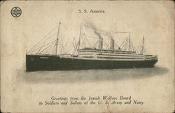 SS America Steamers Postcard Postcard Postcard