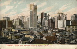 Financial District From Produce Exchange Tower New York City, NY Postcard Postcard Postcard