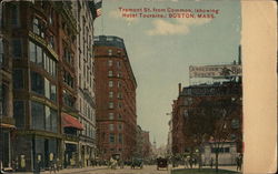 Tremont St. from Common, (showing Hotel Touraine) Boston, MA Postcard Postcard Postcard