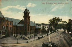 West St. Looking West Postcard