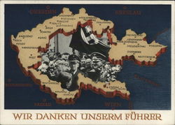 Wir danken unserm Fuehrer (We thank our Fuhrer) Germany Nazi Germany Postcard Postcard Postcard