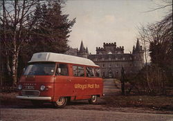 Royal Mail Bus Scotland's 100th Postbus Leaving Inverarary Castle Postcard Postcard Postcard