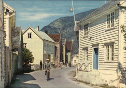 Village Street Scene Laerdal, Norway Postcard Postcard Postcard