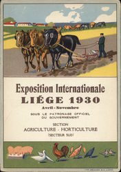 Exposition Internationale Liege 1930 Poster Belgium Postcard Postcard Postcard