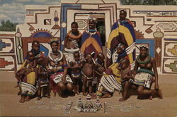 Women and Children of the Ndebele Tribe Pretoria, South Africa Postcard Postcard Postcard