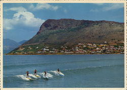 Surfers, Fish Hoek Bay Postcard