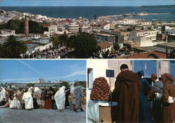 Panoramic view and market Tangier, Morocco Africa Postcard Postcard Postcard